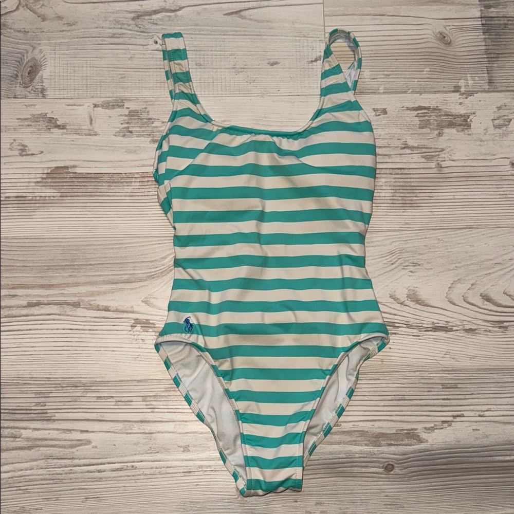 Ralph Lauren Striped Scoop One Piece, Size XSmall